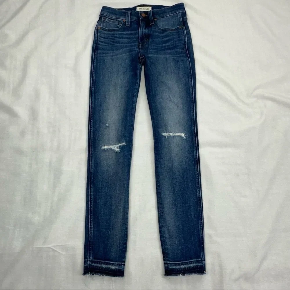 Madewell Women's size 24 High Rise 9”Skinny Distressed Jeans